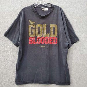 Gold‎ Blooded Men Shirt XL Black Logo Football Spellout Short Sleeve Crew Neck